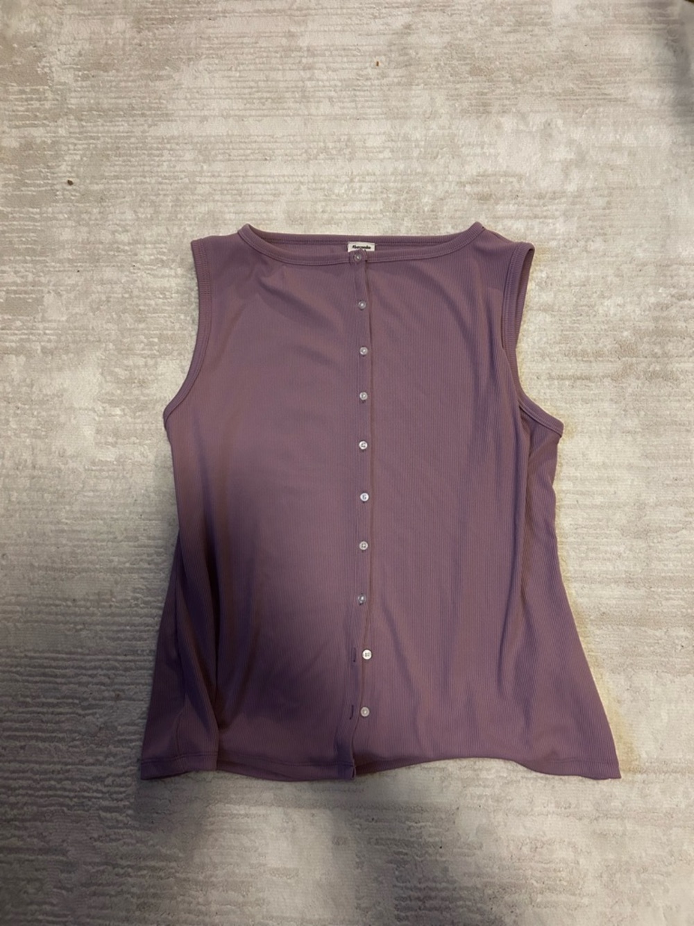 Abercrombie & Fitch Lavender Button-Down Sleeveless Tank